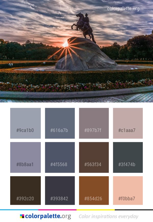 Nature Fountain Sky Color Palette