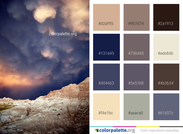 Sky Cloud Badlands Color Palette
