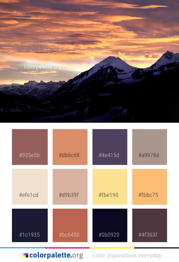 Sky Nature Mountain Range Color Palette