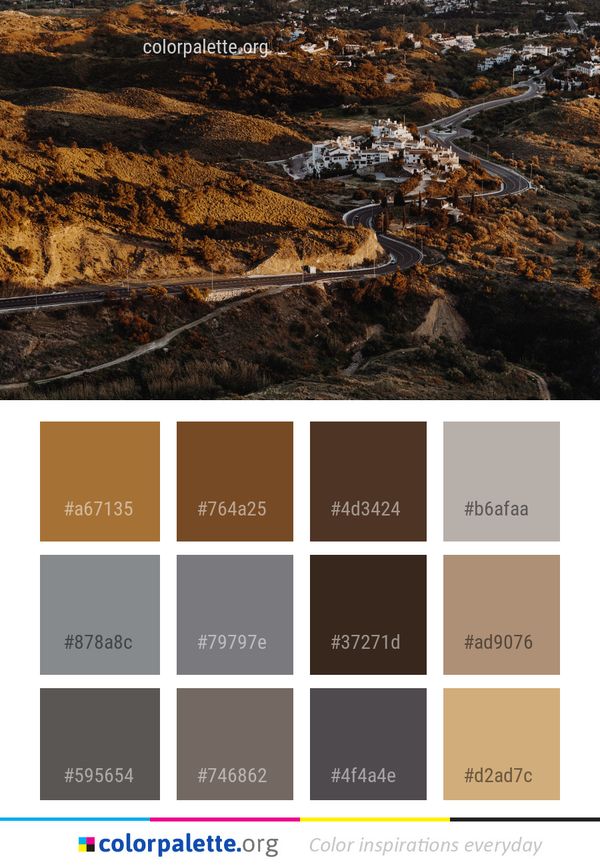 Aerial Photography Geological Phenomenon Color Palette