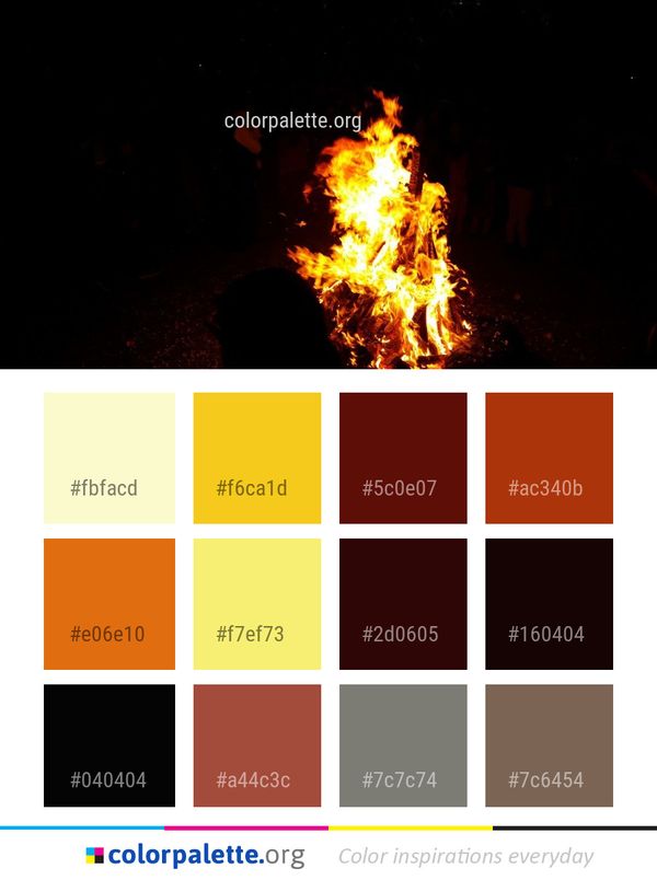 Fire Flame Bonfire Color Palette