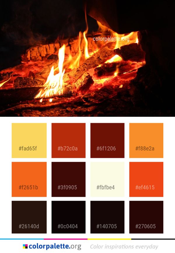 Fire Heat Flame Color Palette