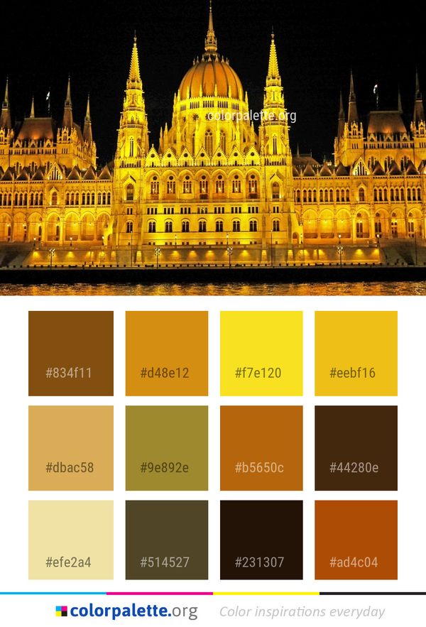 Landmark Night Tourist Attraction Color Palette