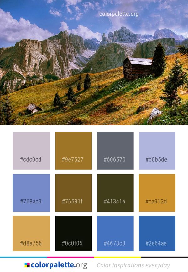 Mountainous Landforms Mountain Village Nature Color Palette