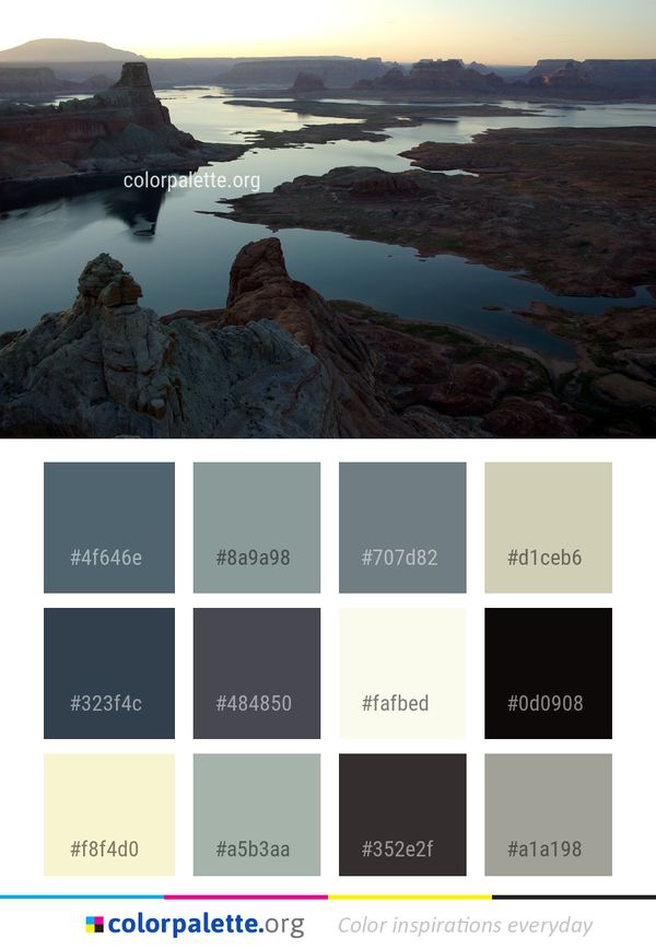 Reflection Rock Water Color Palette
