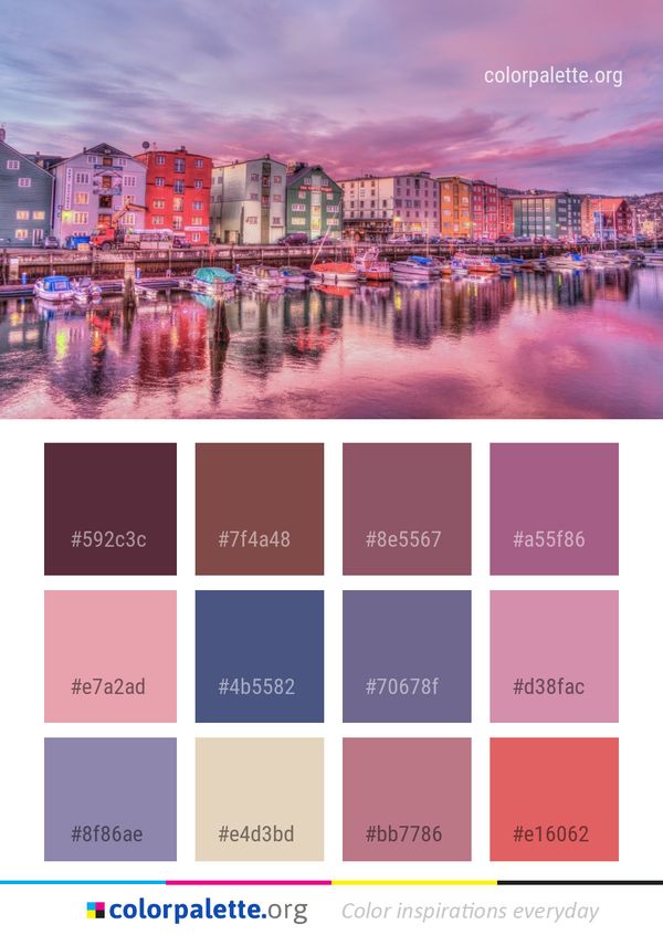 Reflection Waterway Sky Color Palette