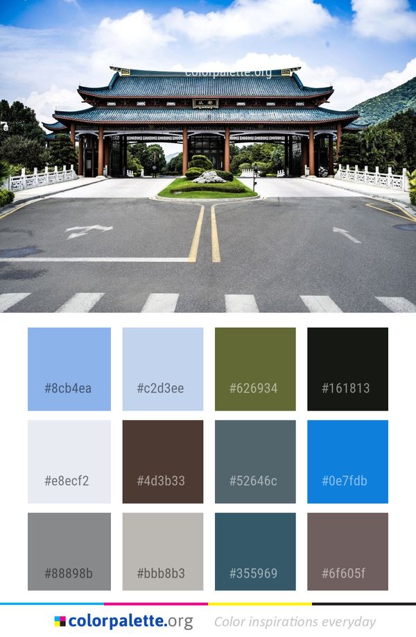 Landmark Chinese Architecture Infrastructure Color Palette