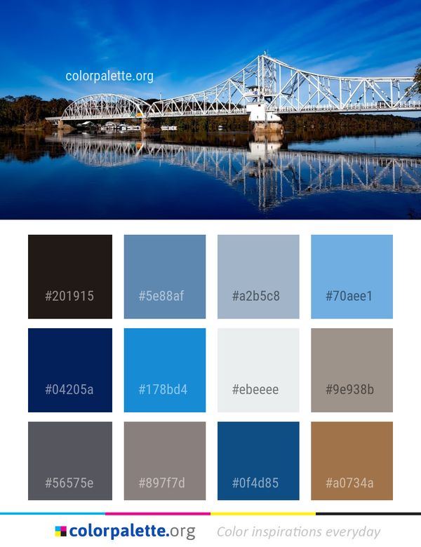 Reflection Bridge Nature Color Palette