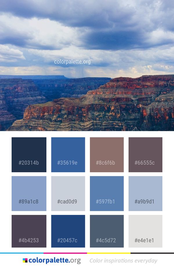 Sky Cloud Canyon Color Palette