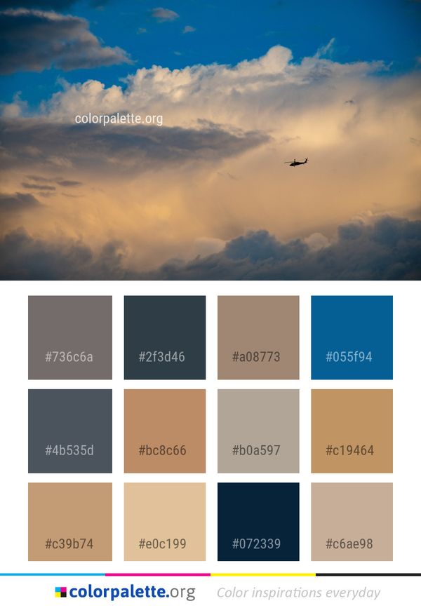 Sky Cloud Daytime Color Palette