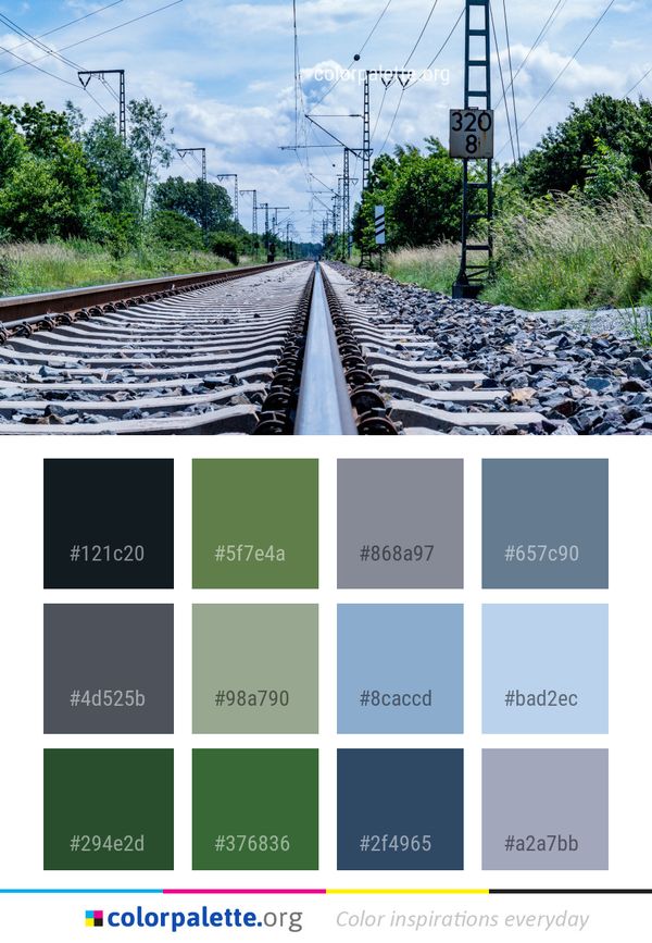 Track Transport Rail Color Palette