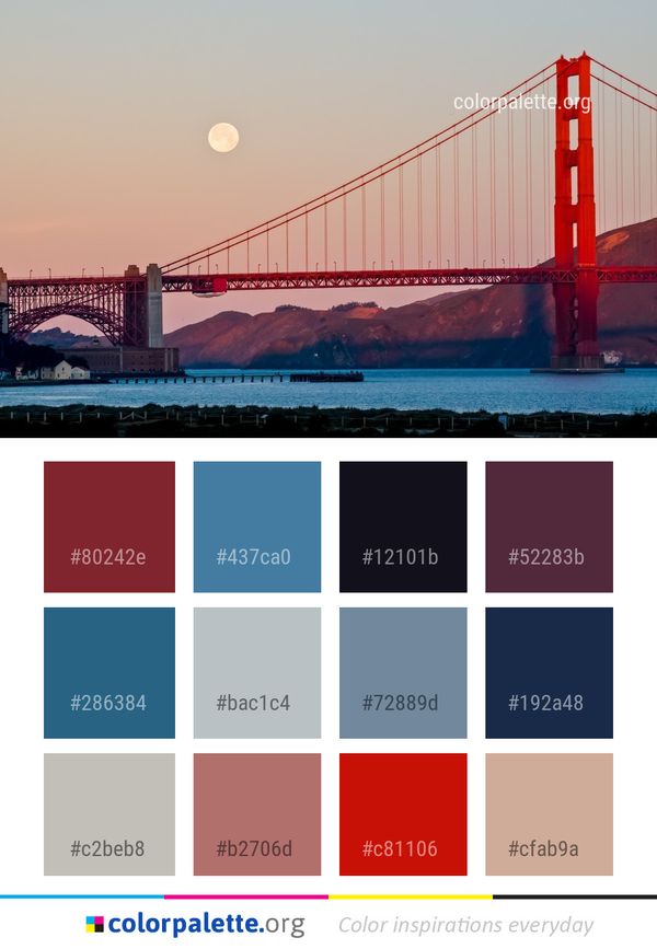 Bridge Landmark Sky Color Palette