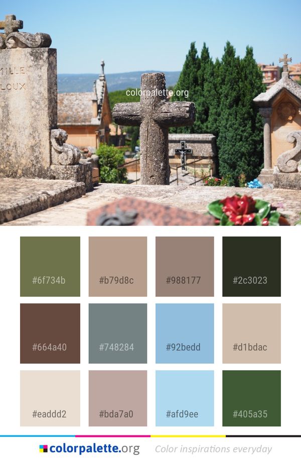 Historic Site Monument Cemetery Color Palette