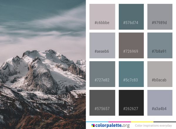 Mountainous Landforms Sky Mountain Color Palette