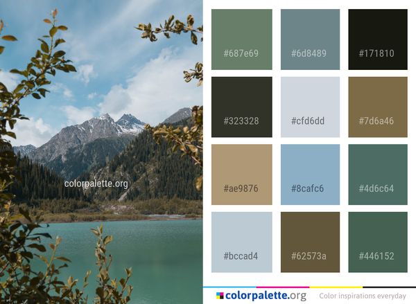 Nature Mountainous Landforms Mountain Color Palette
