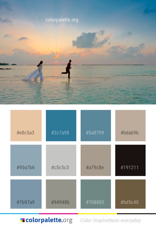 Sea Sky Water Color Palette