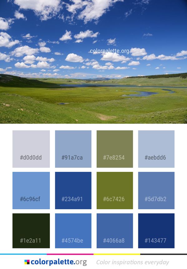 Sky Grassland Cloud Color Palette