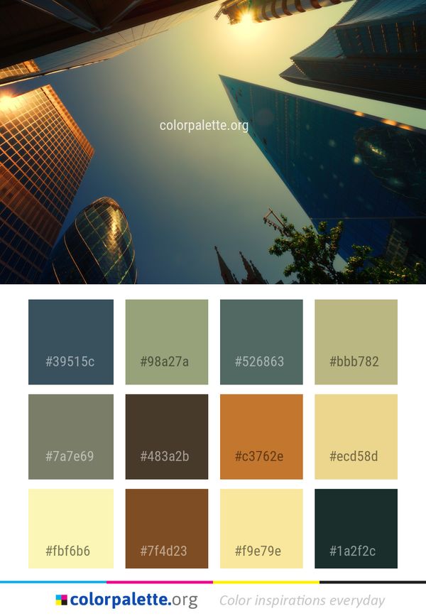 Sky Reflection Architecture Color Palette
