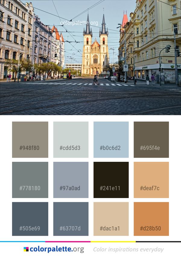 Town City Sky Color Palette