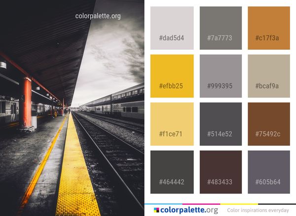 Track Yellow Metropolitan Area Color Palette