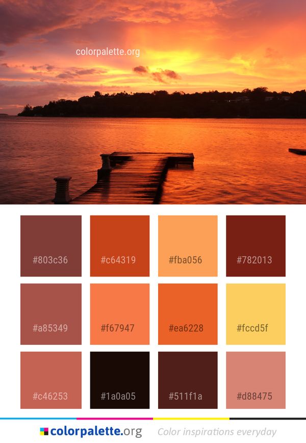 Afterglow Sky Sunset Color Palette