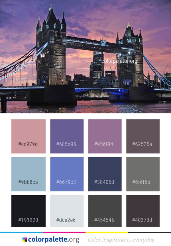 Bridge Landmark Cityscape Color Palette