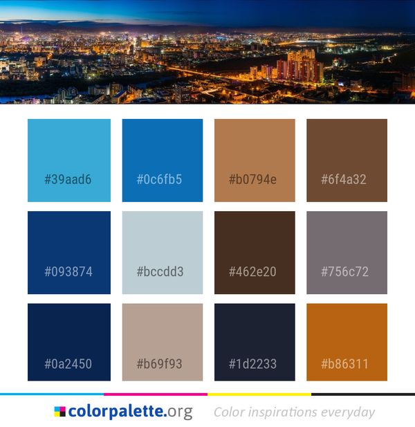 City Cityscape Skyline Color Palette
