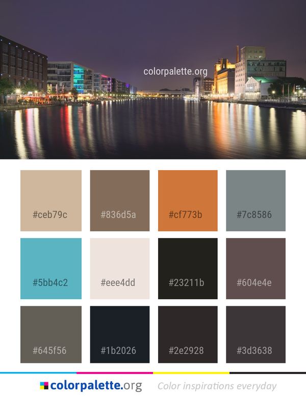 Reflection Cityscape Night Color Palette