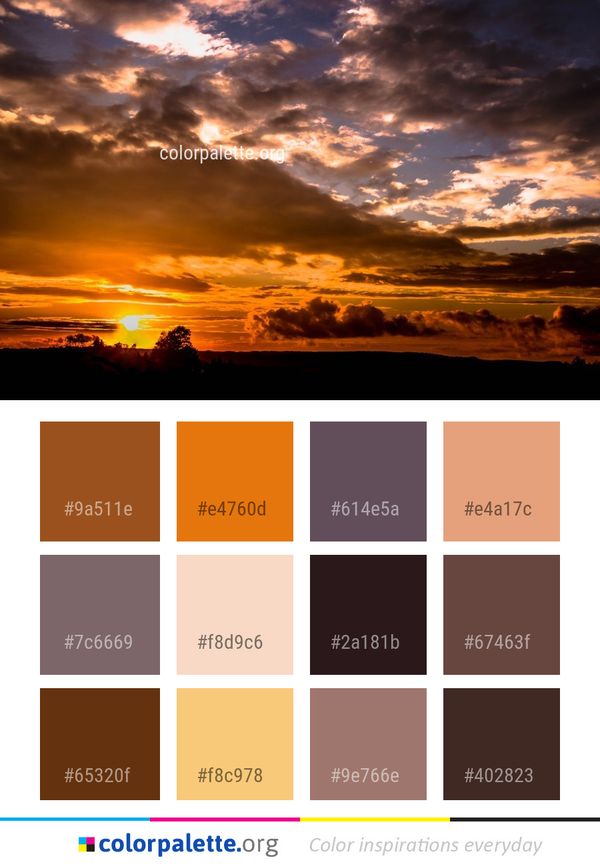 Sky Afterglow Cloud Color Palette