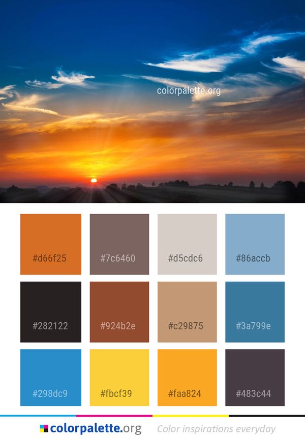 Sky Afterglow Horizon Color Palette