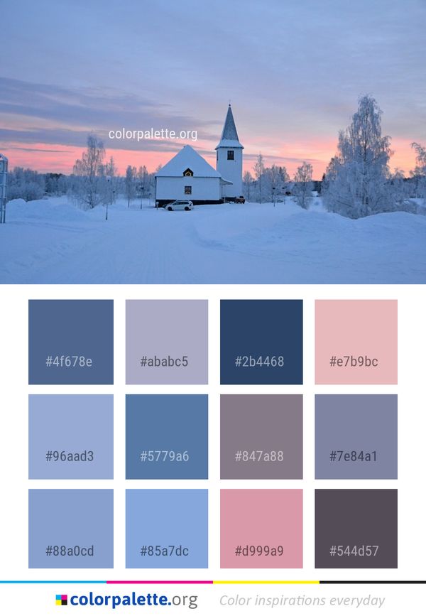 Winter Sky Snow Color Palette