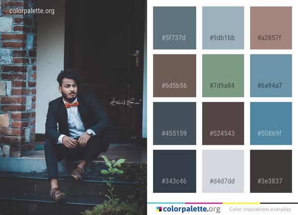 Blue Photograph Beauty Color Palette