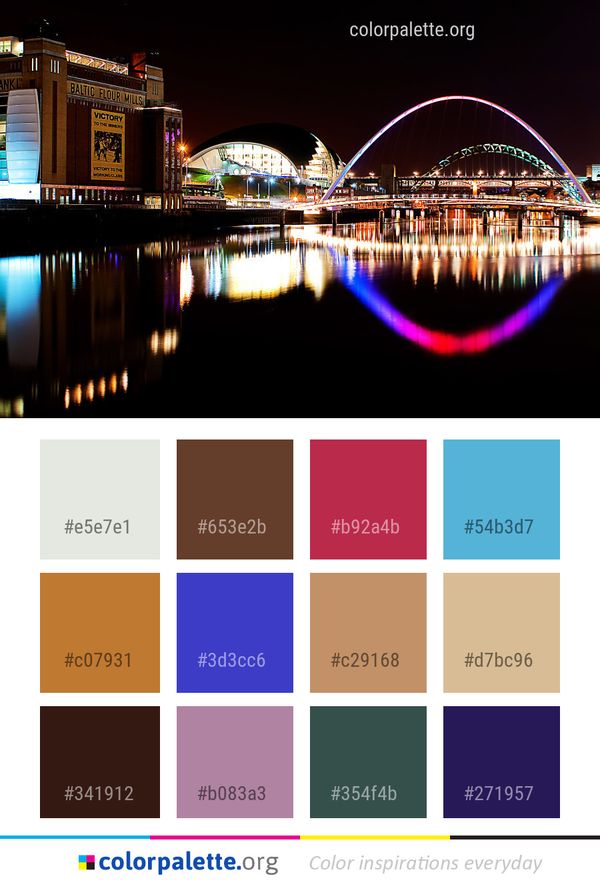 Reflection Night Landmark Color Palette