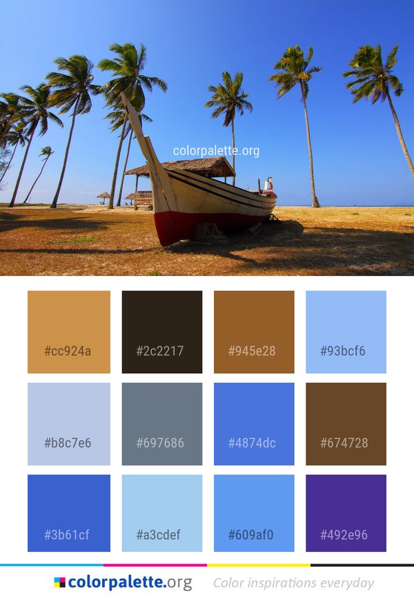 Sky Body Of Water Shore Color Palette