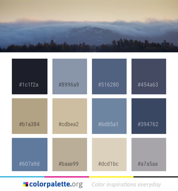 Sky Cloud Mountainous Landforms Color Palette