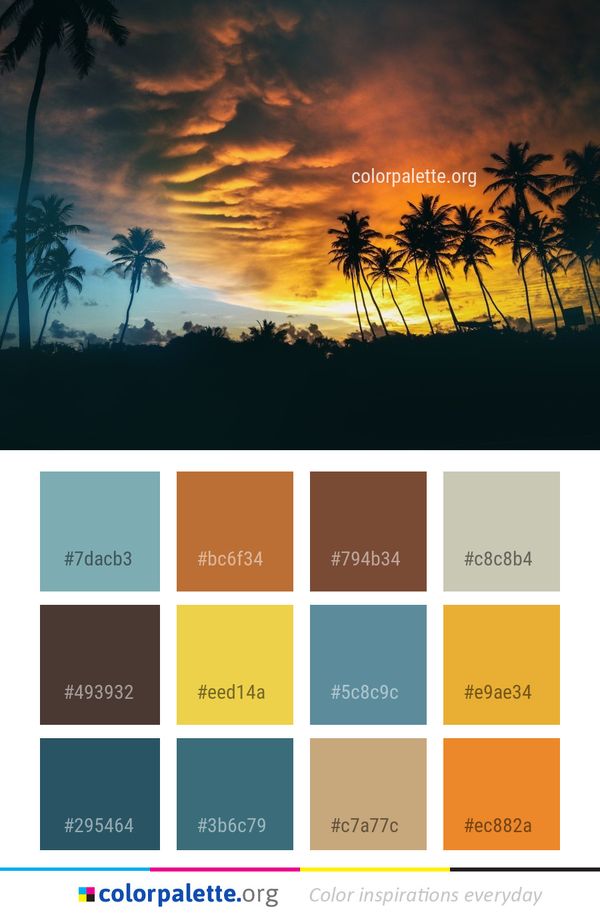 Sky Nature Afterglow Color Palette