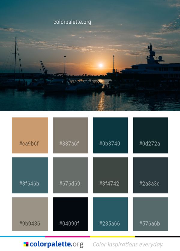 Sky Sea Water Color Palette