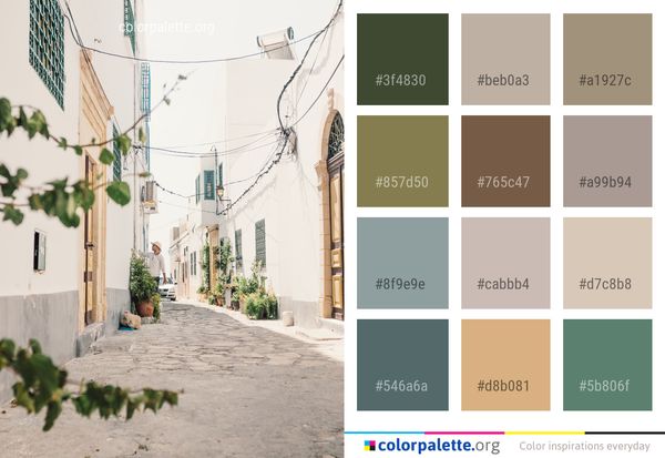 Town Neighbourhood Residential Area Color Palette
