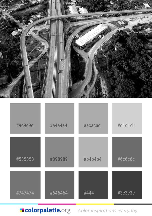 Black And White Landmark Infrastructure Color Palette