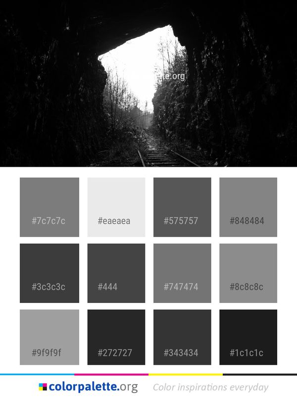 Black And White Tunnel Color Palette