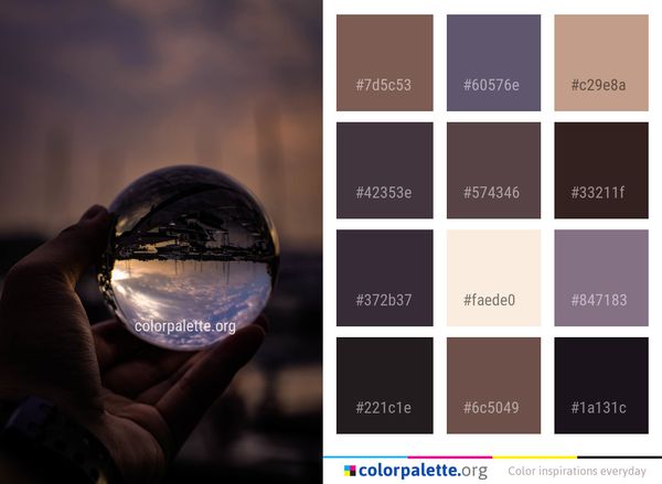 Reflection Water Sphere Color Palette
