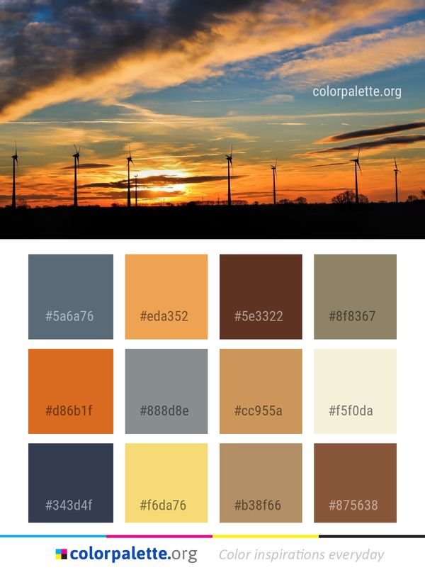 Sky Afterglow Cloud Color Palette