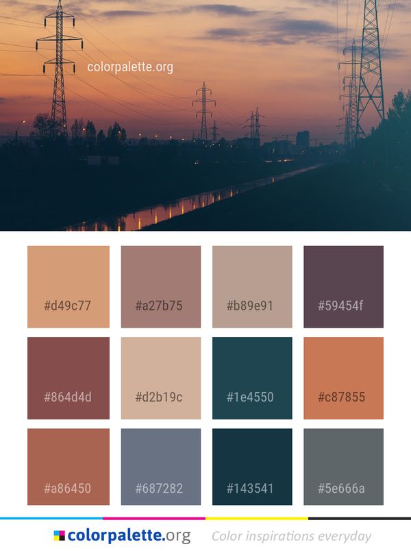 Sky Dawn Transmission Tower Color Palette
