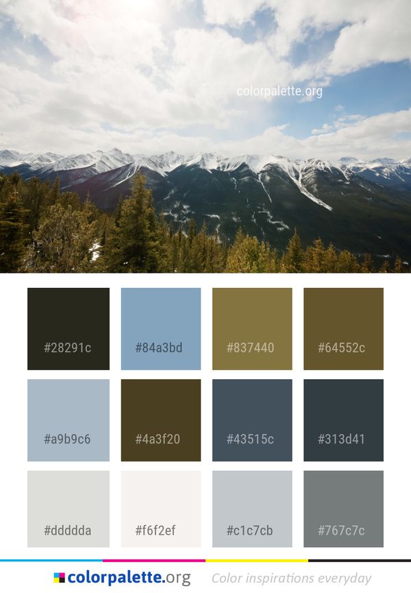 Sky Mountainous Landforms Mountain Range Color Palette