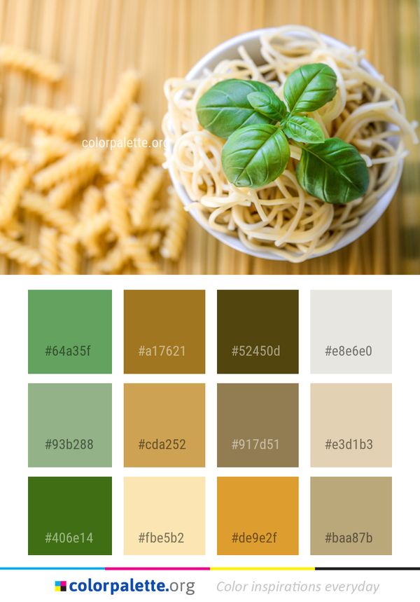 Al Dente Spaghetti Cuisine Color Palette