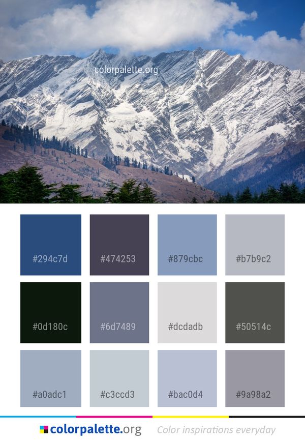 Mountainous Landforms Mountain Sky Color Palette