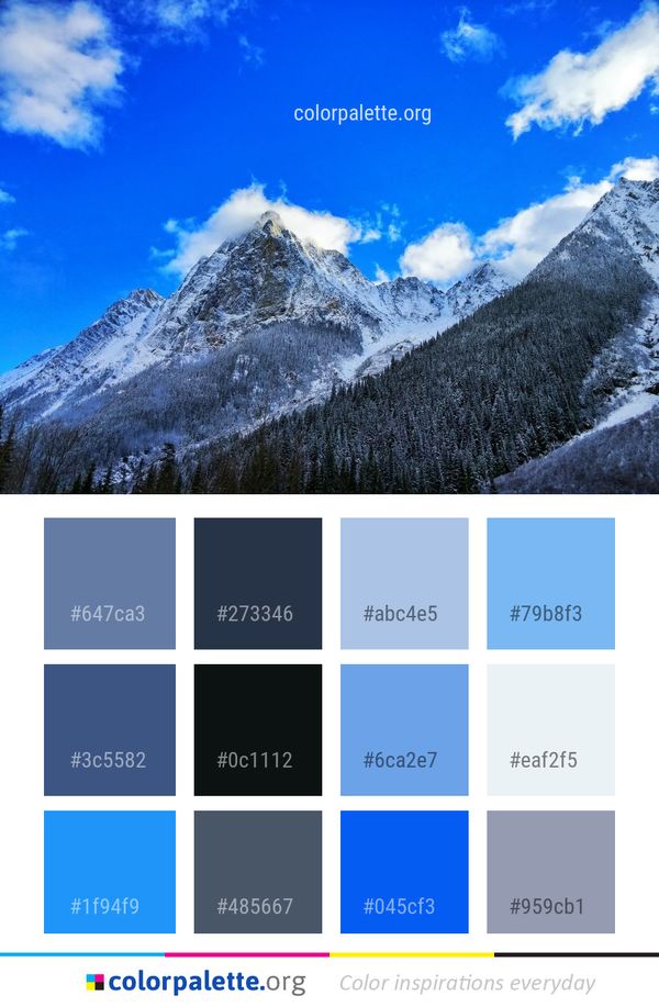 Mountainous Landforms Sky Mountain Color Palette
