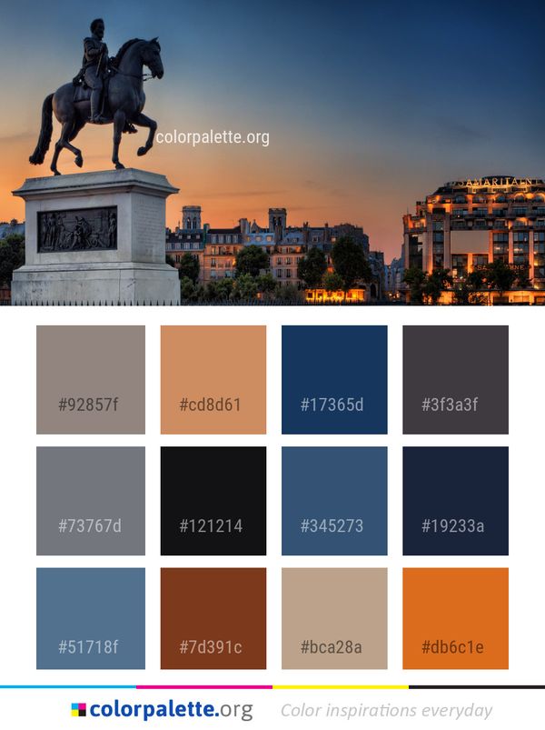 Statue Sky Landmark Color Palette