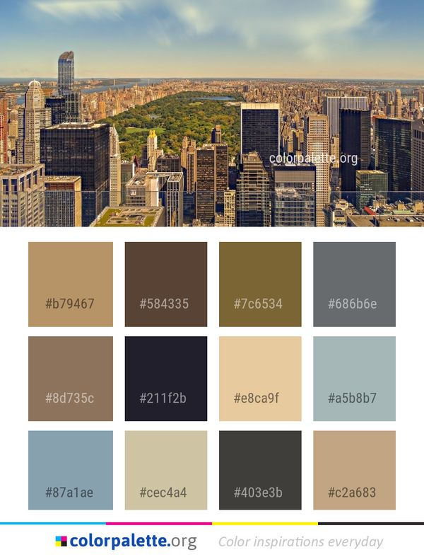 Metropolitan Area Cityscape City Color Palette