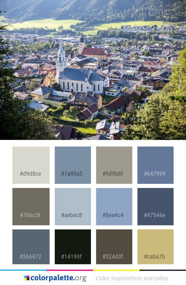 Mountain Village City Urban Area Color Palette